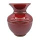 Red ceramic vase