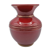 Red ceramic vase