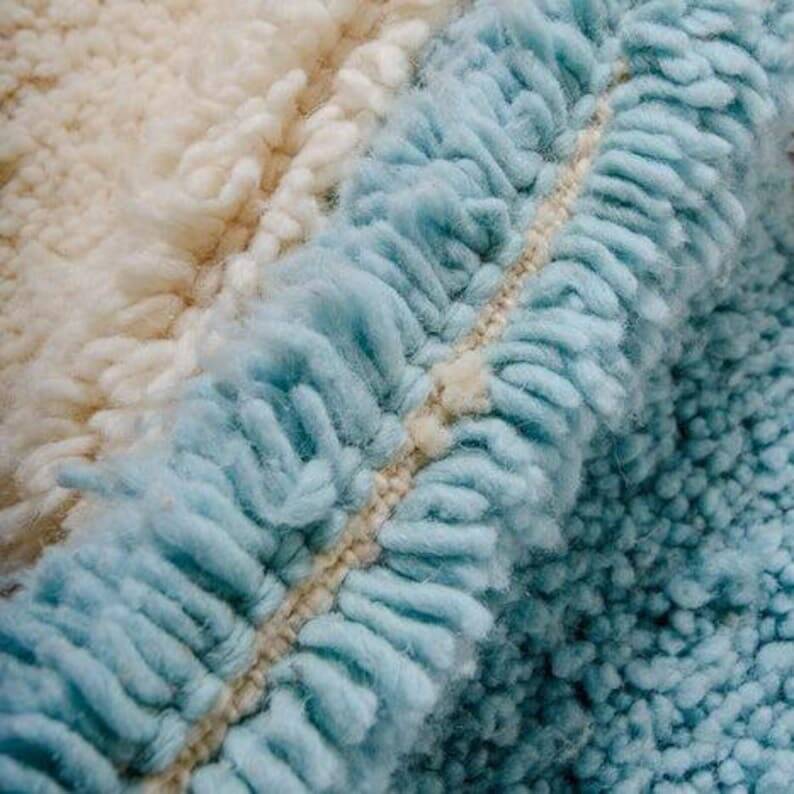 Handmade traditional natural wool rug size 150 x 250 cm