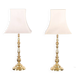 Pair of large brass lamps
