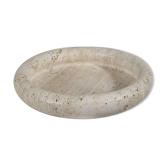 Vintage mid century handmade italian travertine stone bowl