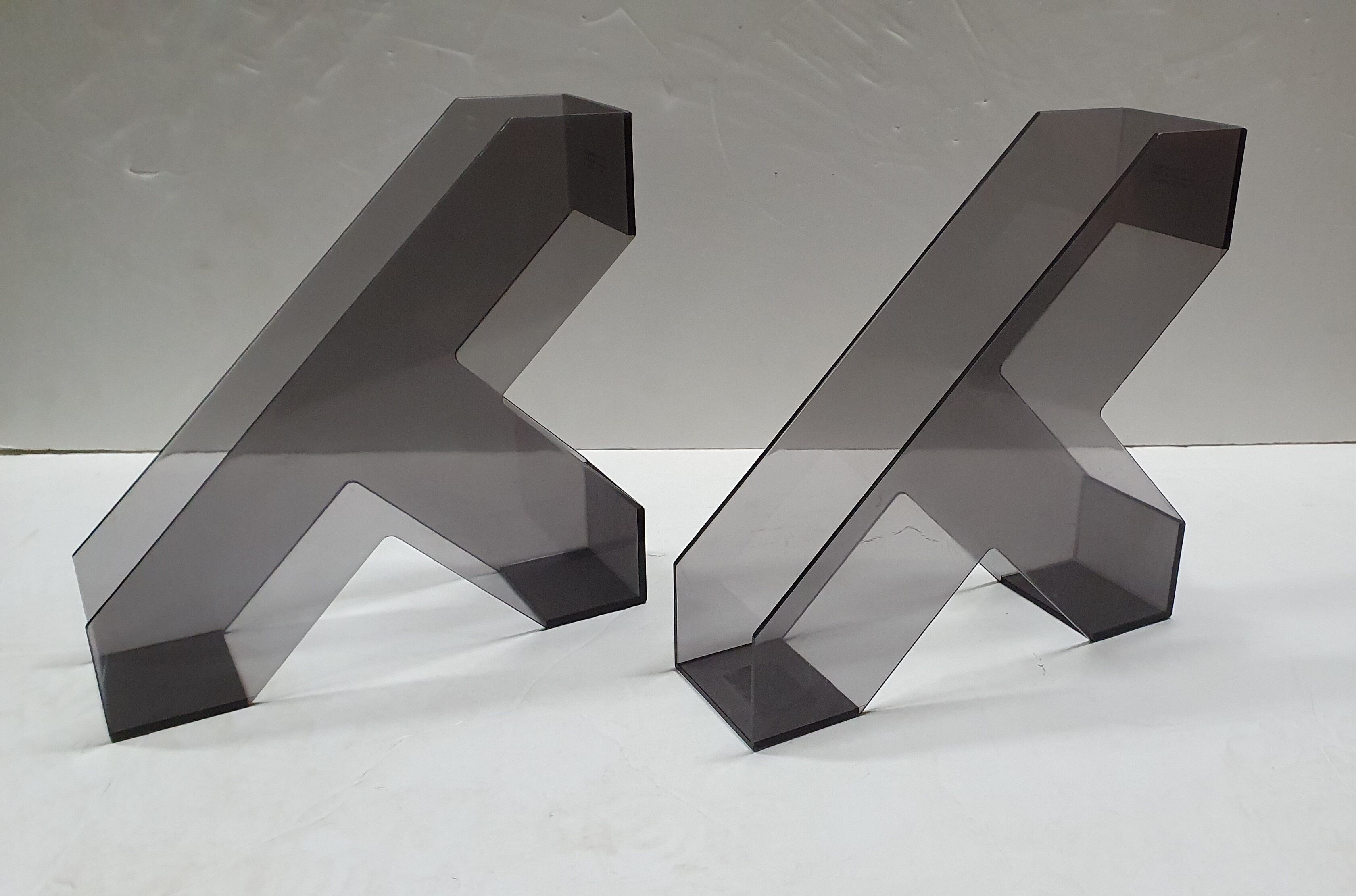 2 x Magazine holder Helit design Walter Zweischegg 70s