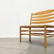 Scandinavian bench and chair set made of paper cord and oak from TS.