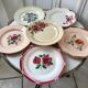 Set of 6 flat plates mismatched Digoin Sarreguemines (Corsica, Cibon, etc.)