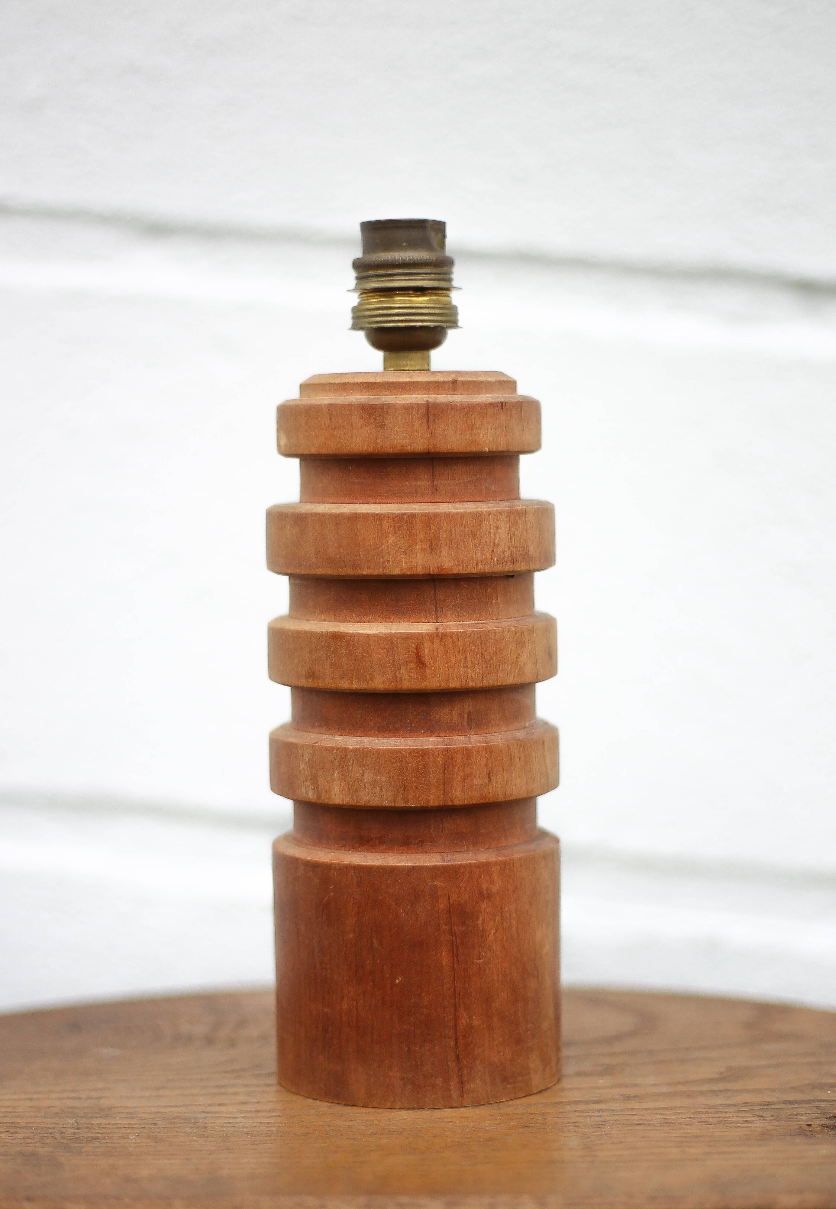 wooden lamp, vintage wooden lamp base, table lamp, living room lamp, bedside lamp