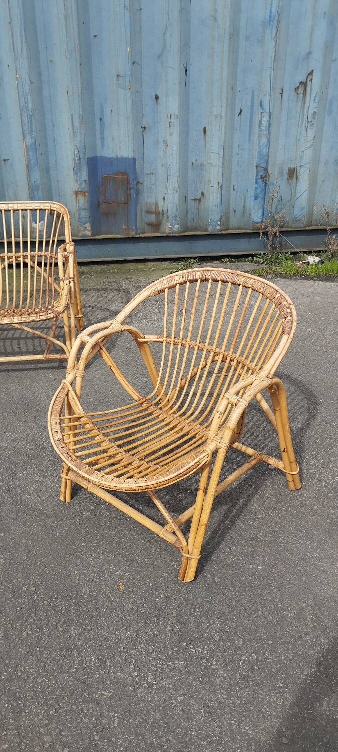 Rattan garden furniture from the 70s