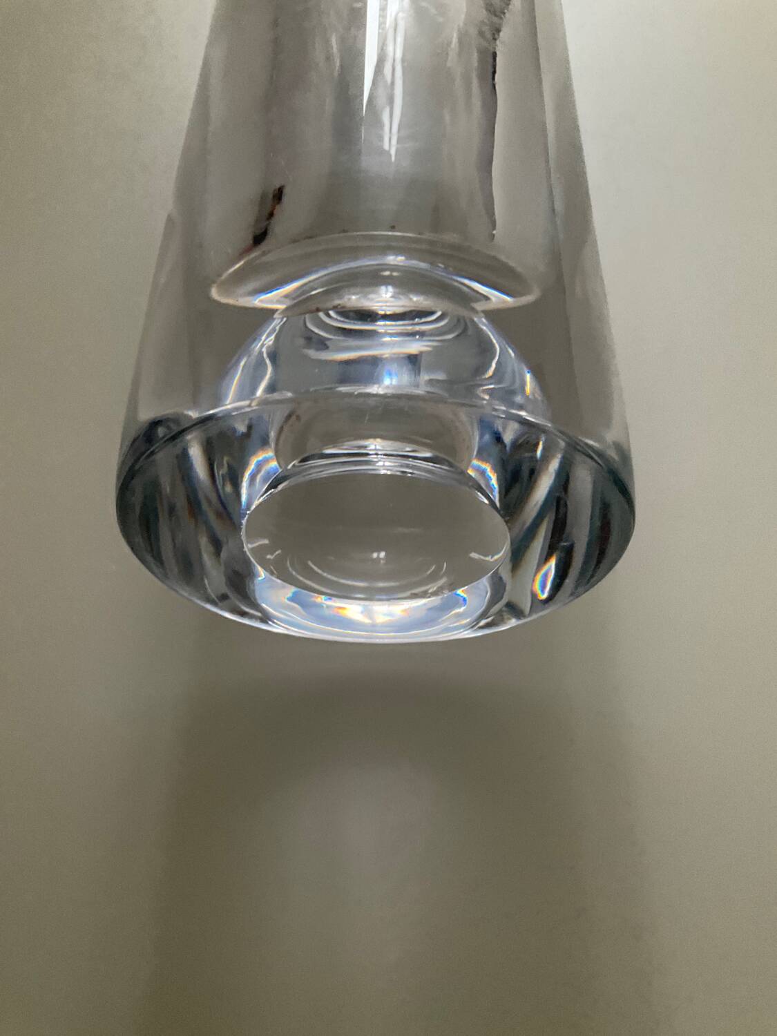 Crystal magnifying glass vase from the 70s