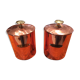 2 copper spice pots