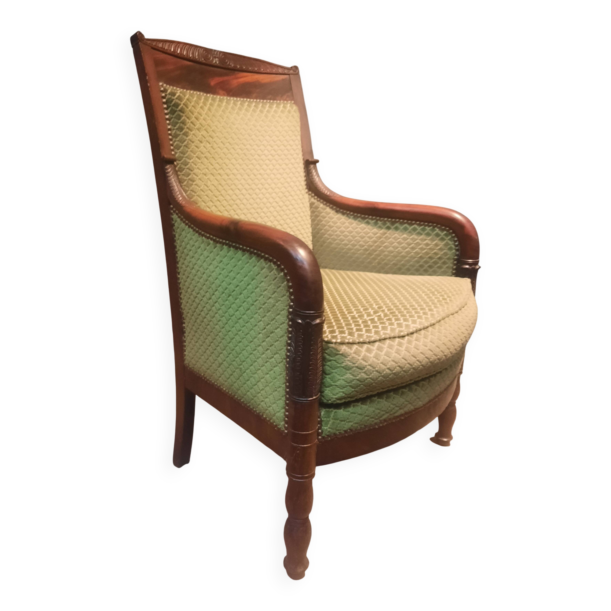 Empire bergère in mahogany veneer