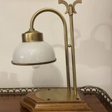 Lampe de chevet style Empire, bois et laiton