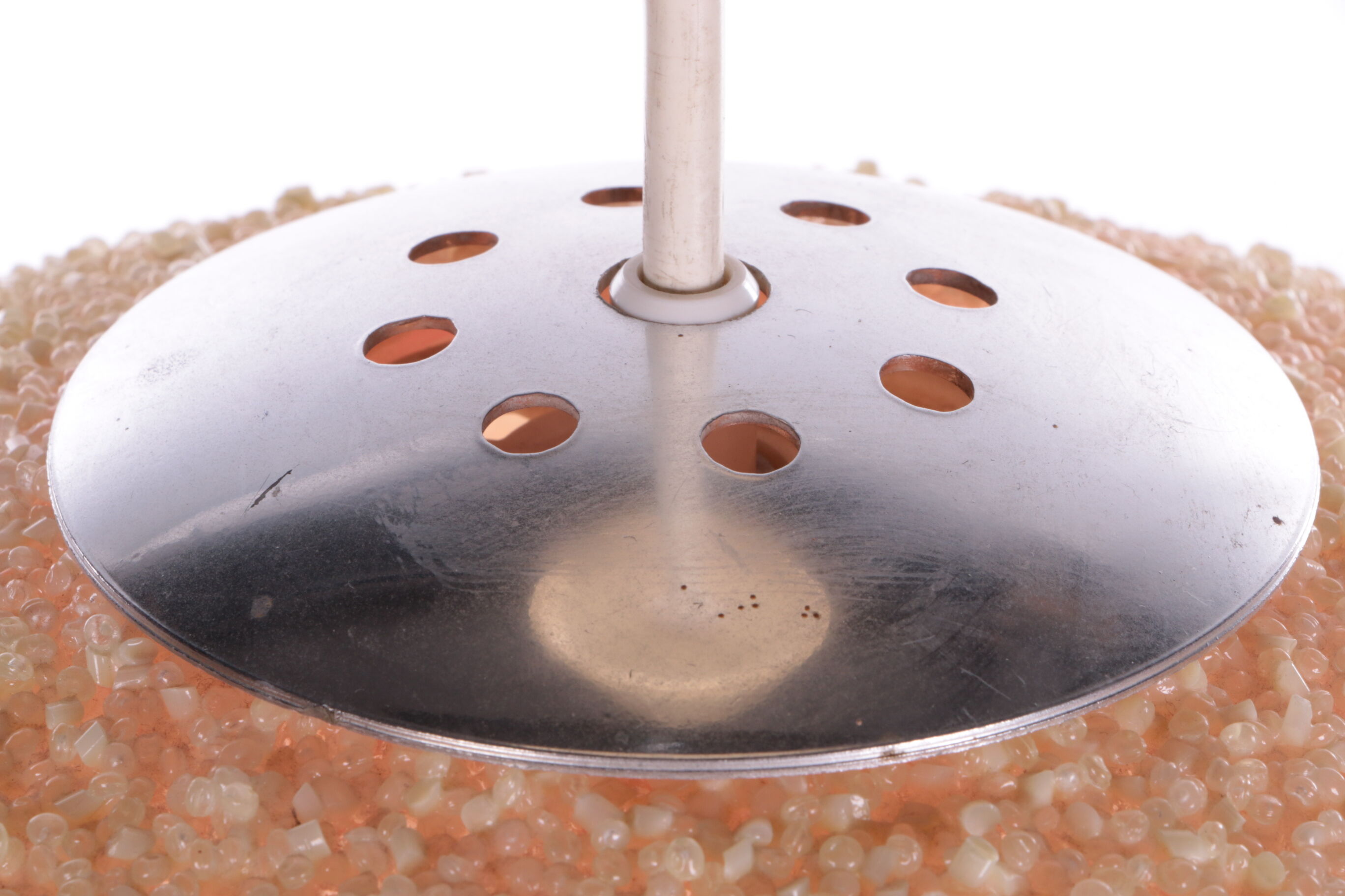 Vintage Cream Sugar Ball Hanging Lamp 1960s