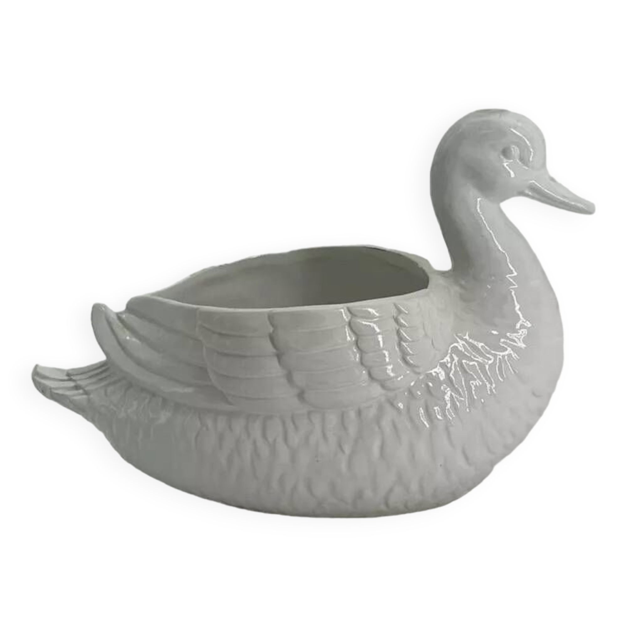 Duck-shaped ceramic pot holder