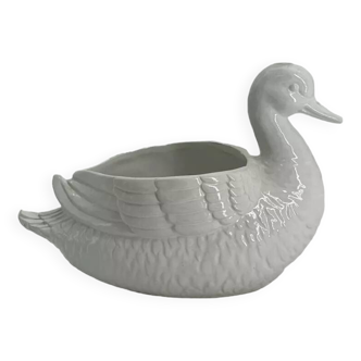 Duck-shaped ceramic pot holder