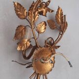 Gold metal wall light