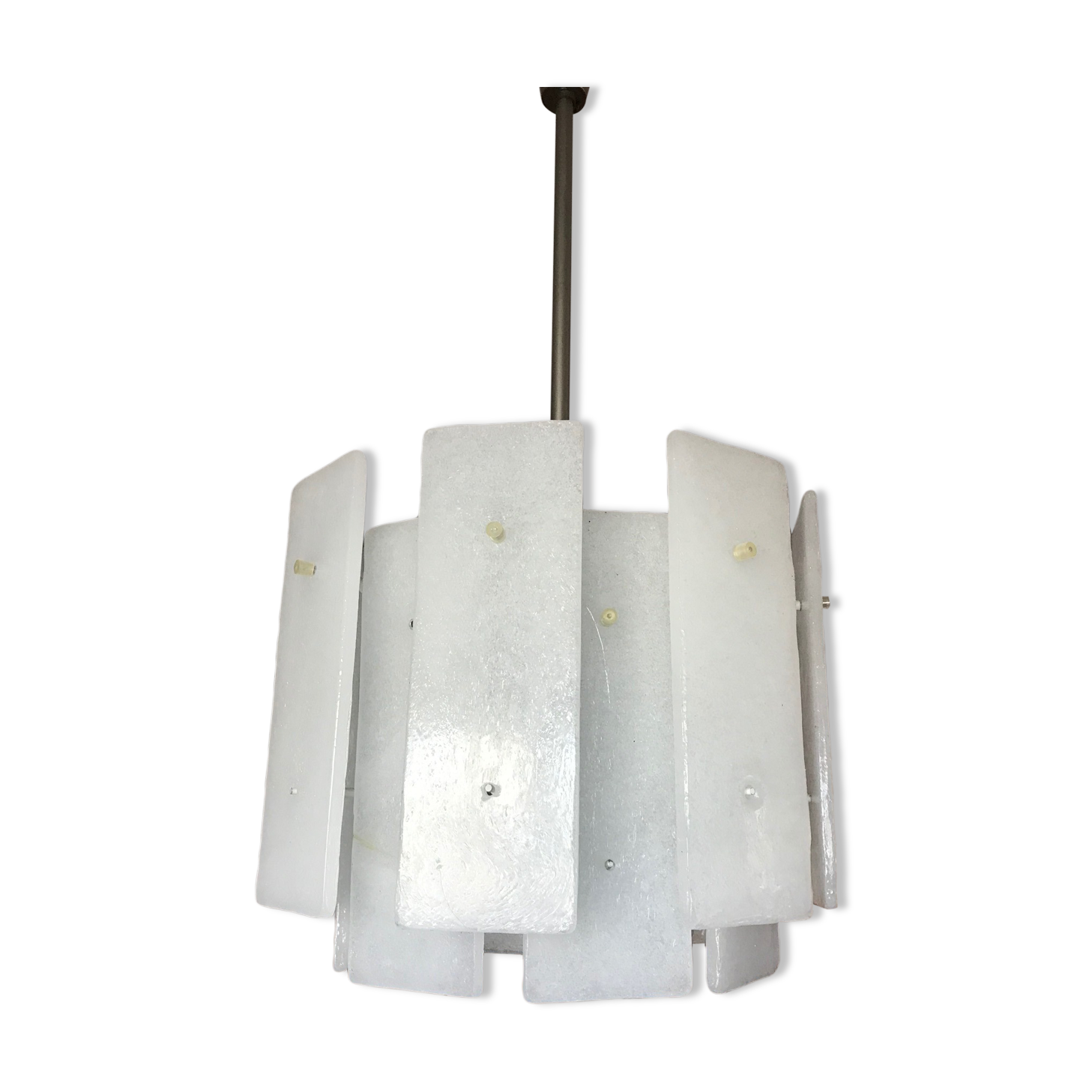 1960s glass slat chandelier
