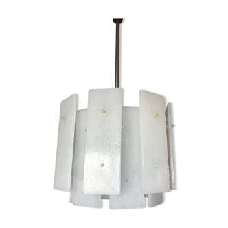 1960s glass slat chandelier
