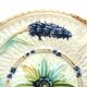 Art Deco dabbling plate, muscaris and a butterfly.