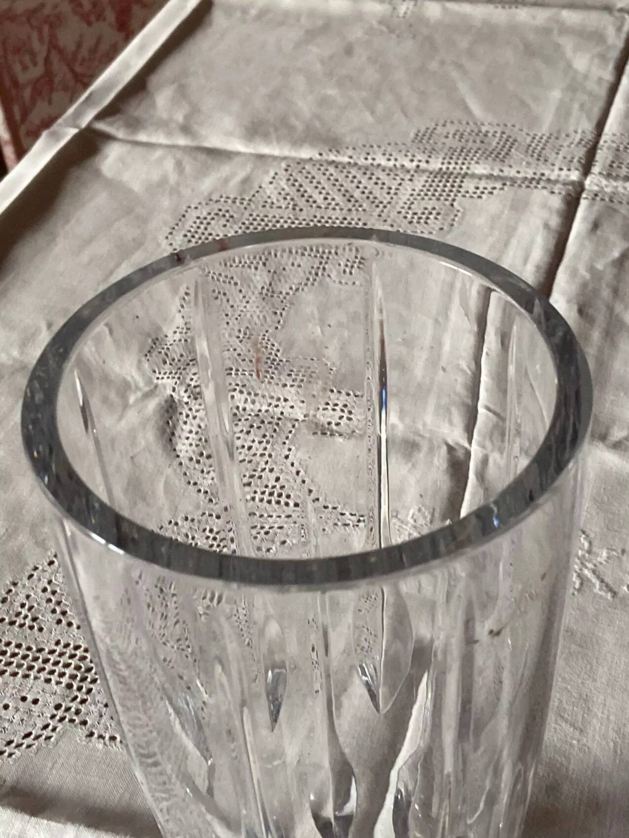Vase en cristal, années 60