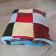 Plaid patchwork tricoté main