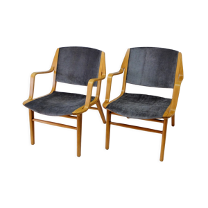 Paire de fauteuils ax chair 1960,