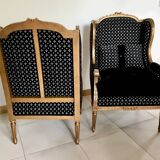 Fully restored old shepherdess armchairs