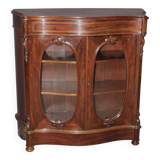 Napoleon III Curved Display Case in Mahogany Circa 1880