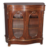 Napoleon III Curved Display Case in Mahogany Circa 1880