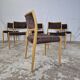 4 chaises de salle à manger vintage en chêne modèle 80 de Niels Møller, danois.
