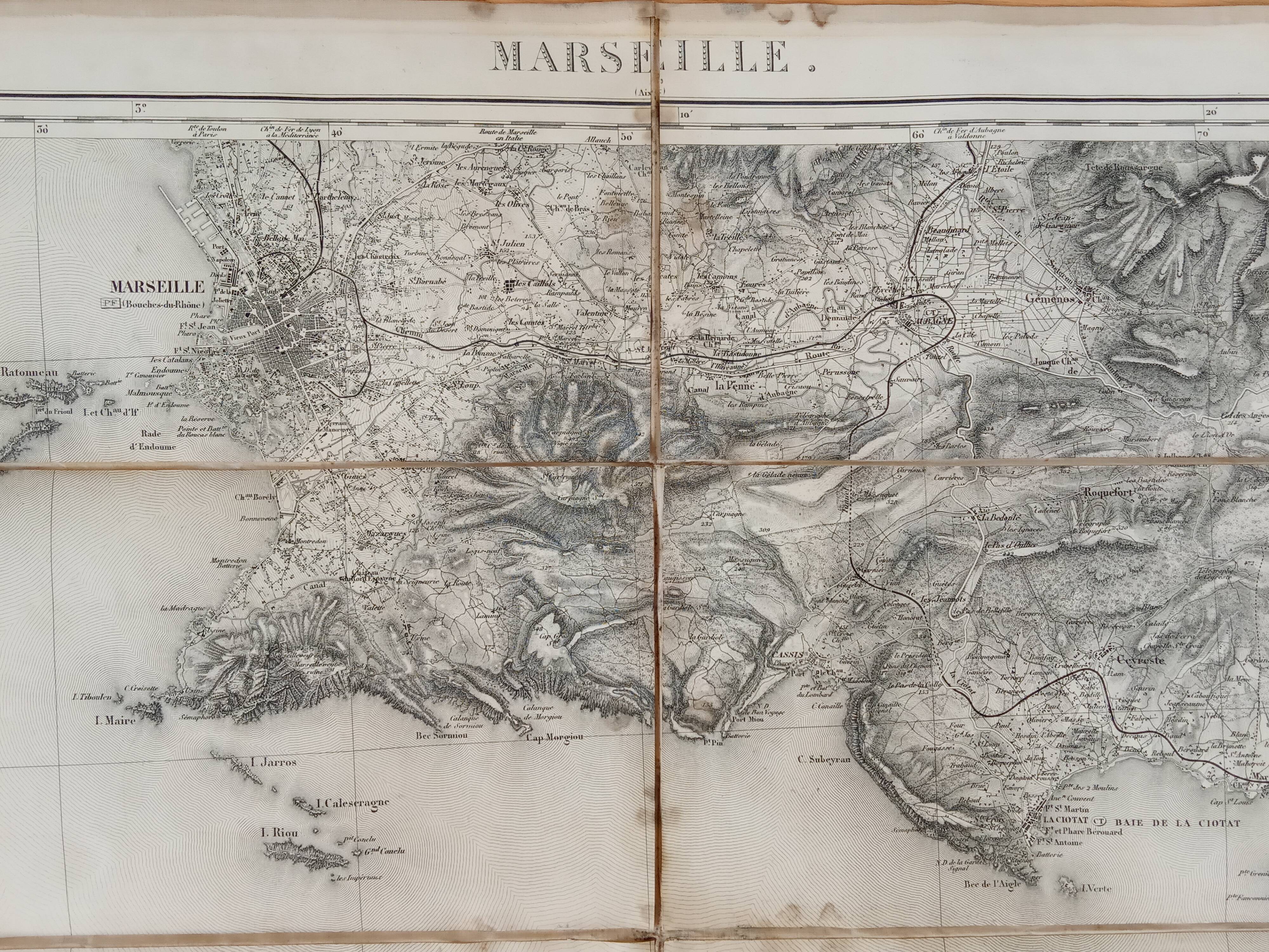 A map of Marseille at the end of the 19th century