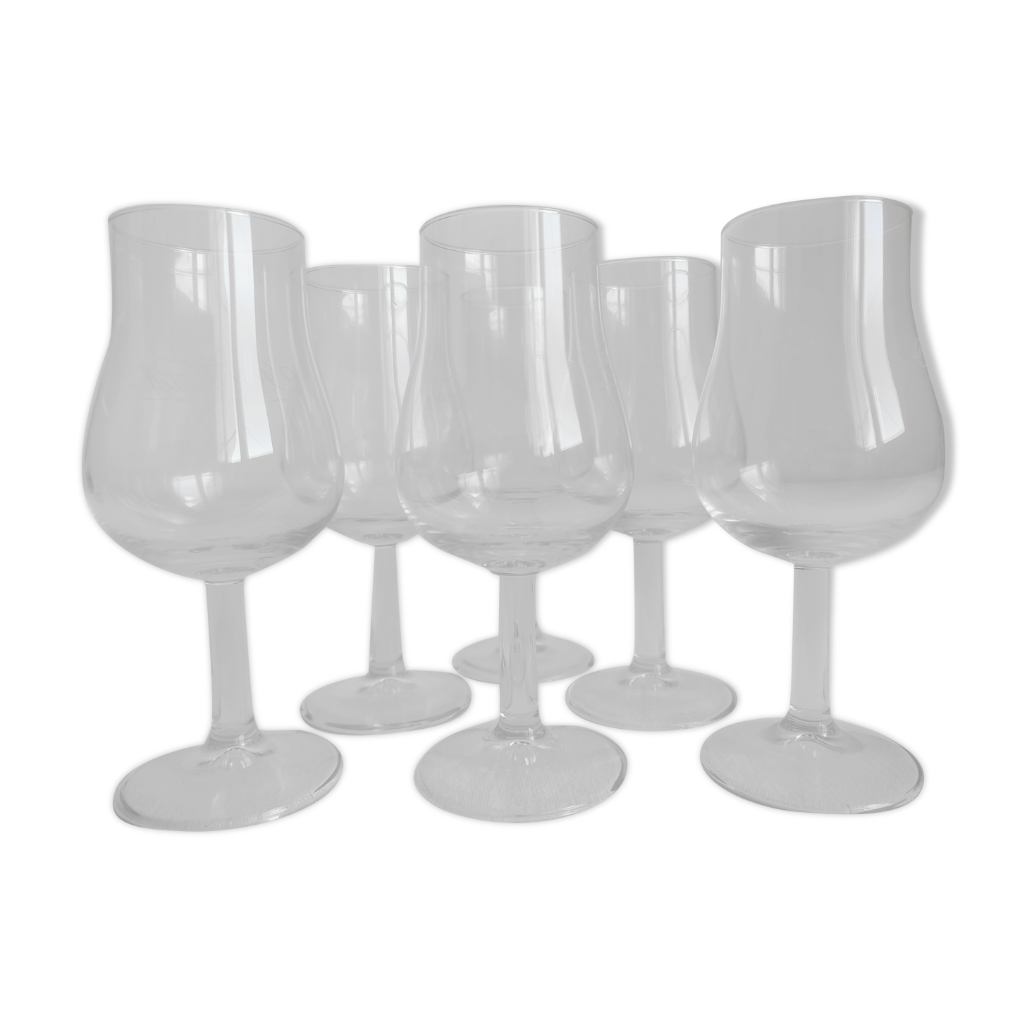 Martel silkscreened Cognac glasses