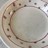Plat creux Digoin Sarreguemines modèle "Andrée" petits soleils années 30