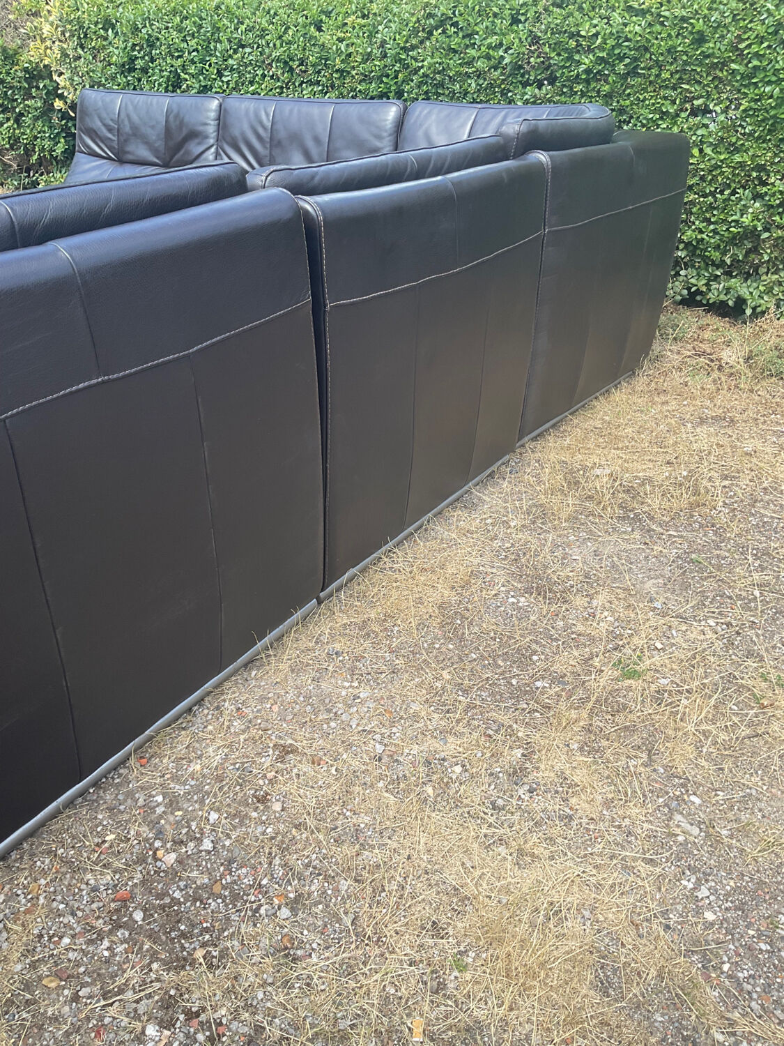 Incanto Italy modular corner sofa in brown leather