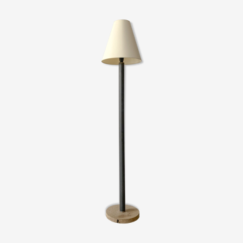 Lampadaire design industriel en bois et fer