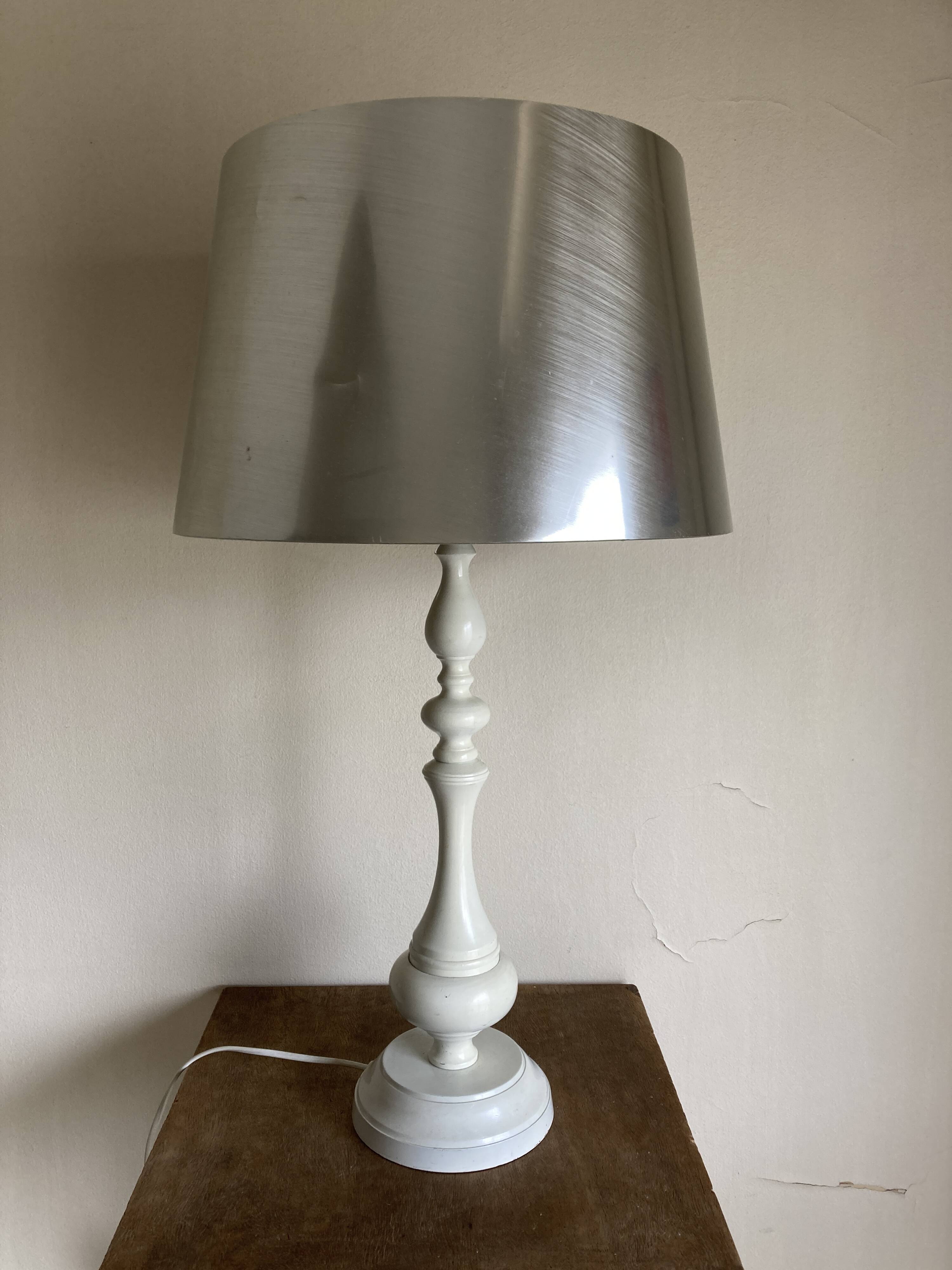 XXL cast iron baluster lamp 1970 Carnaby William Morris Revival