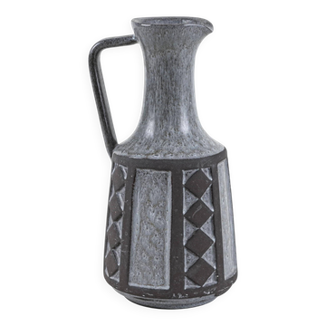 Grey ceramic vase, Danish design, 1970s, manufactured by Frank Keramik