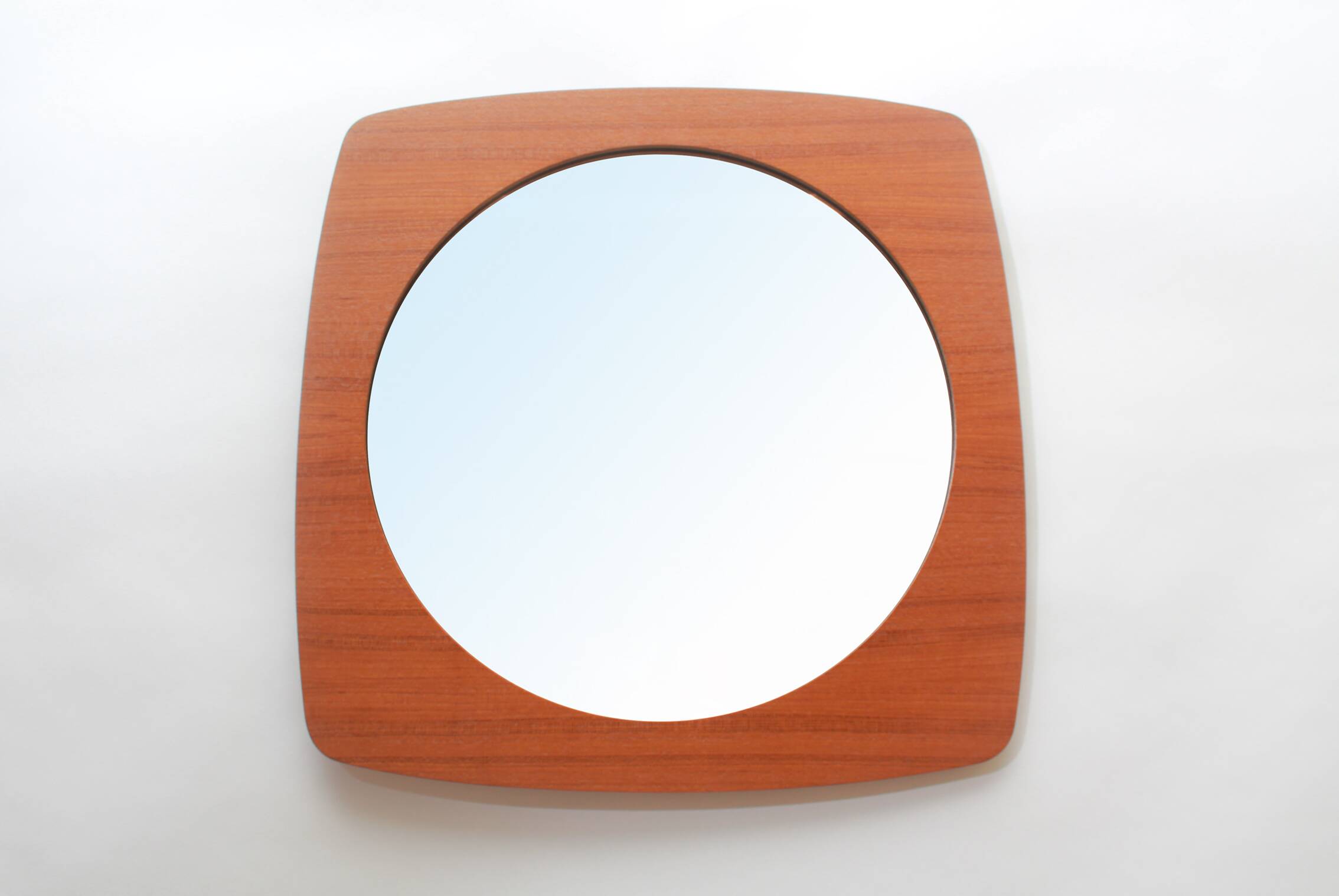 1960s wall mirror in teak
