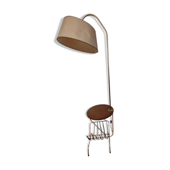 Floor lamp magazine holder scoubidou 1950's