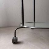 Ikea two-tiered serving trolley with glass.