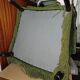 Olive green English armchairs