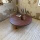 Table basse ronde tripode années 50