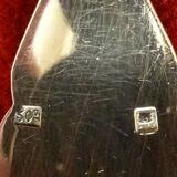 Set of 12 silver metal fish knives net model