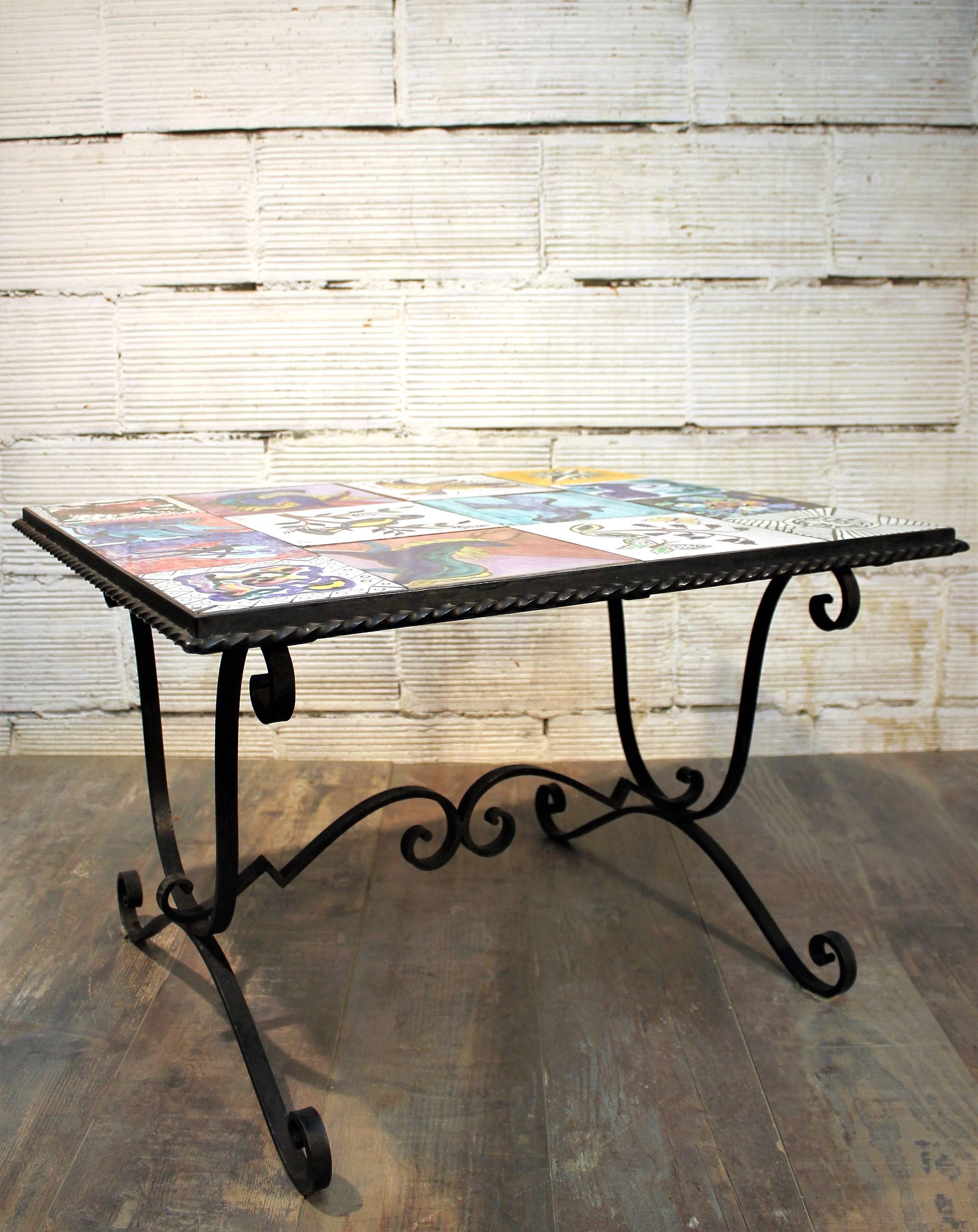 Ceramic coffee table 1940s