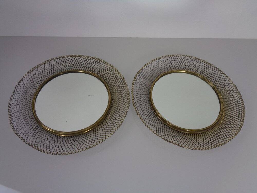Brass Mirrors, 1960s, Set of 2