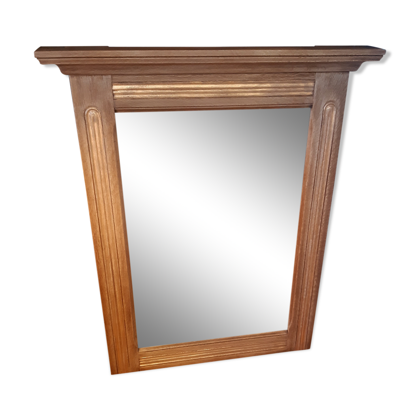 Mirror, wood, molding, 30s 40s, natural wood, gold