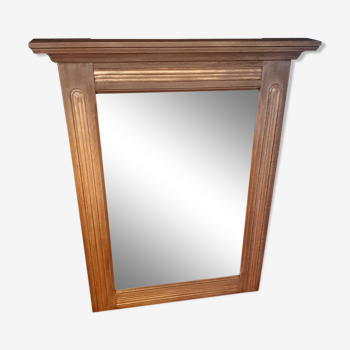 Mirror, wood, molding, 30s 40s, natural wood, gold