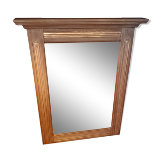 Mirror, wood, molding, 30s 40s, natural wood, gold