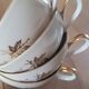 4 cups and saucers made of fine porcelain from Bavaria.