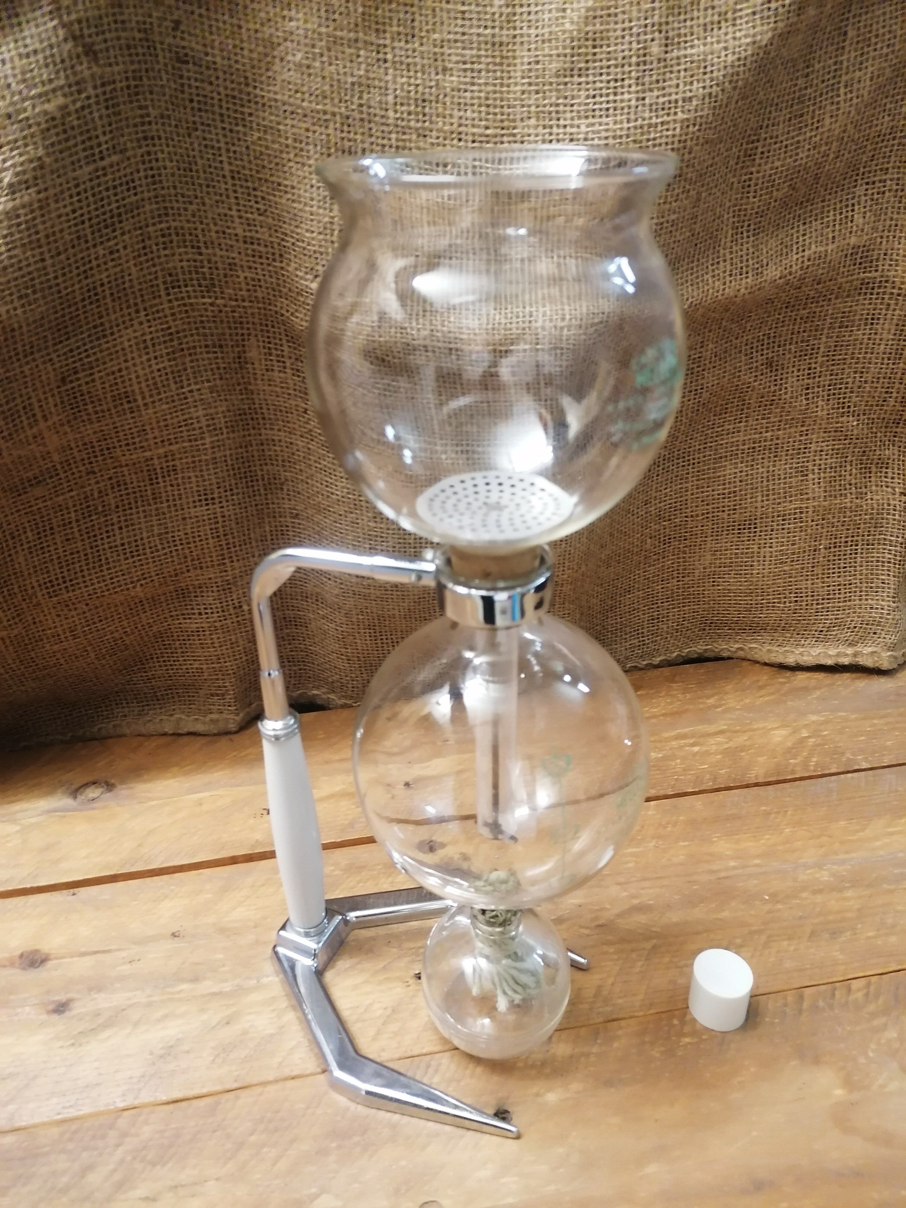 Vintage Coffee maker Hellem France - 6 cups, with its burner -Glass pyrex - 1960