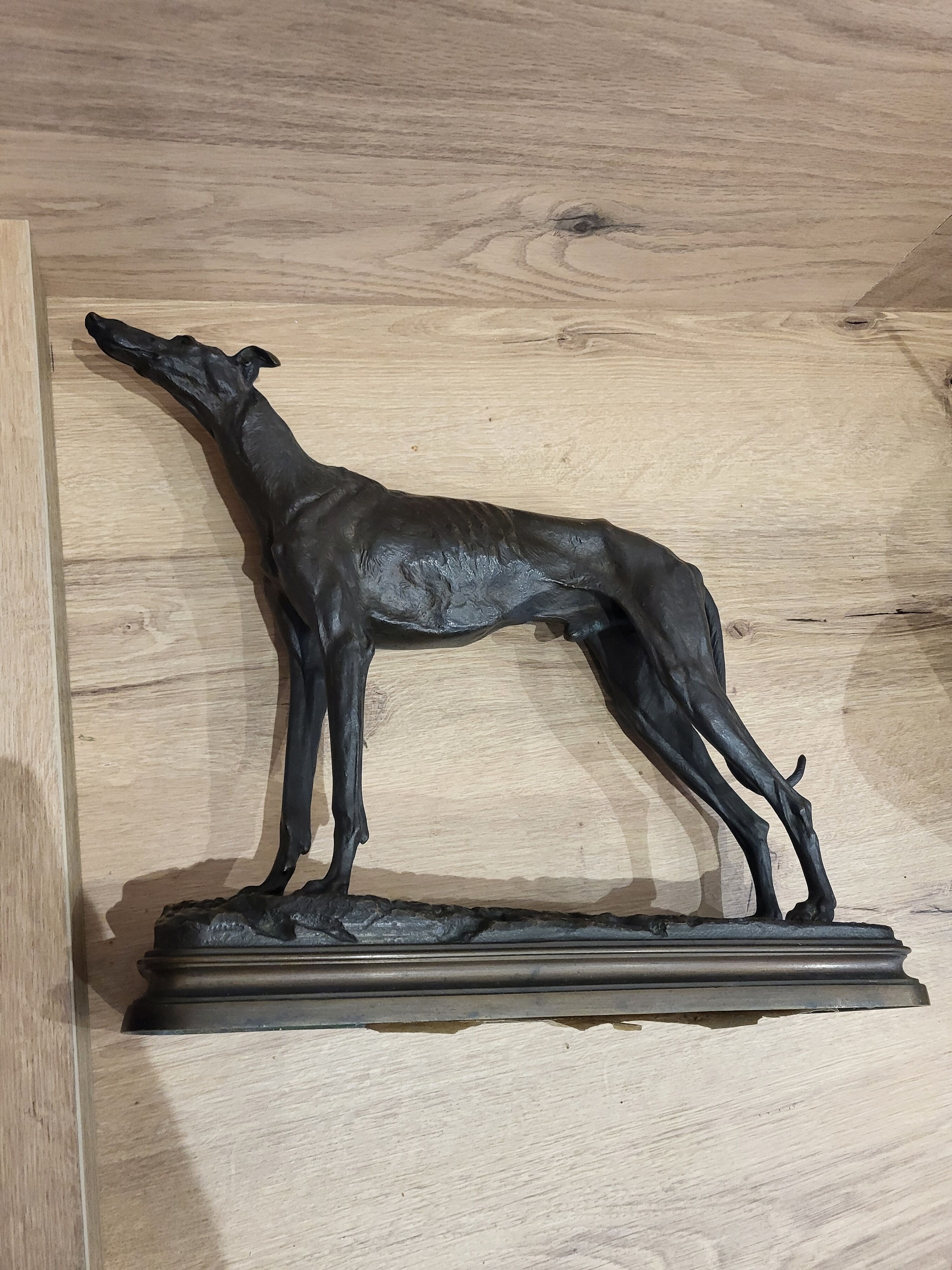 Bronze sculpture of a Greyhound