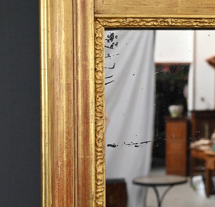 Miroir trumeau en bois doré, style Louis XVI – 1900